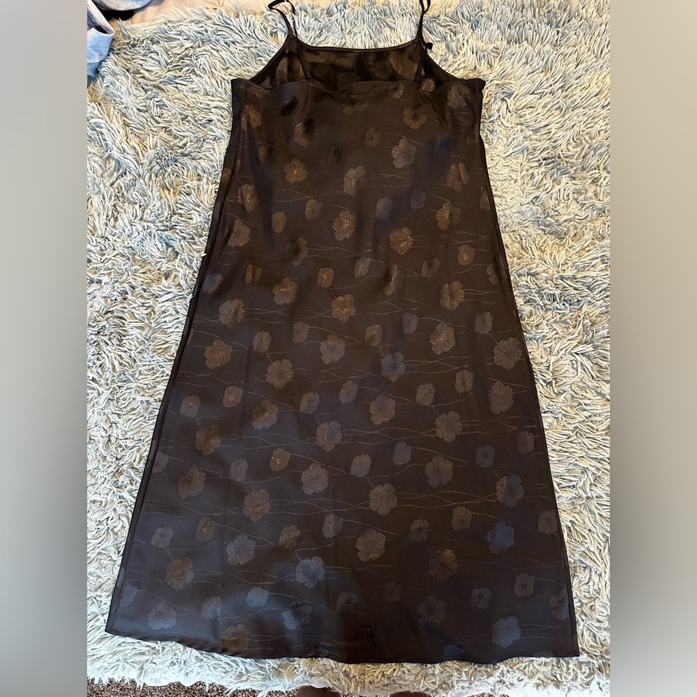 A New Day Women's Black Light Weight Spaghetti Strap Night Gown Sleeper